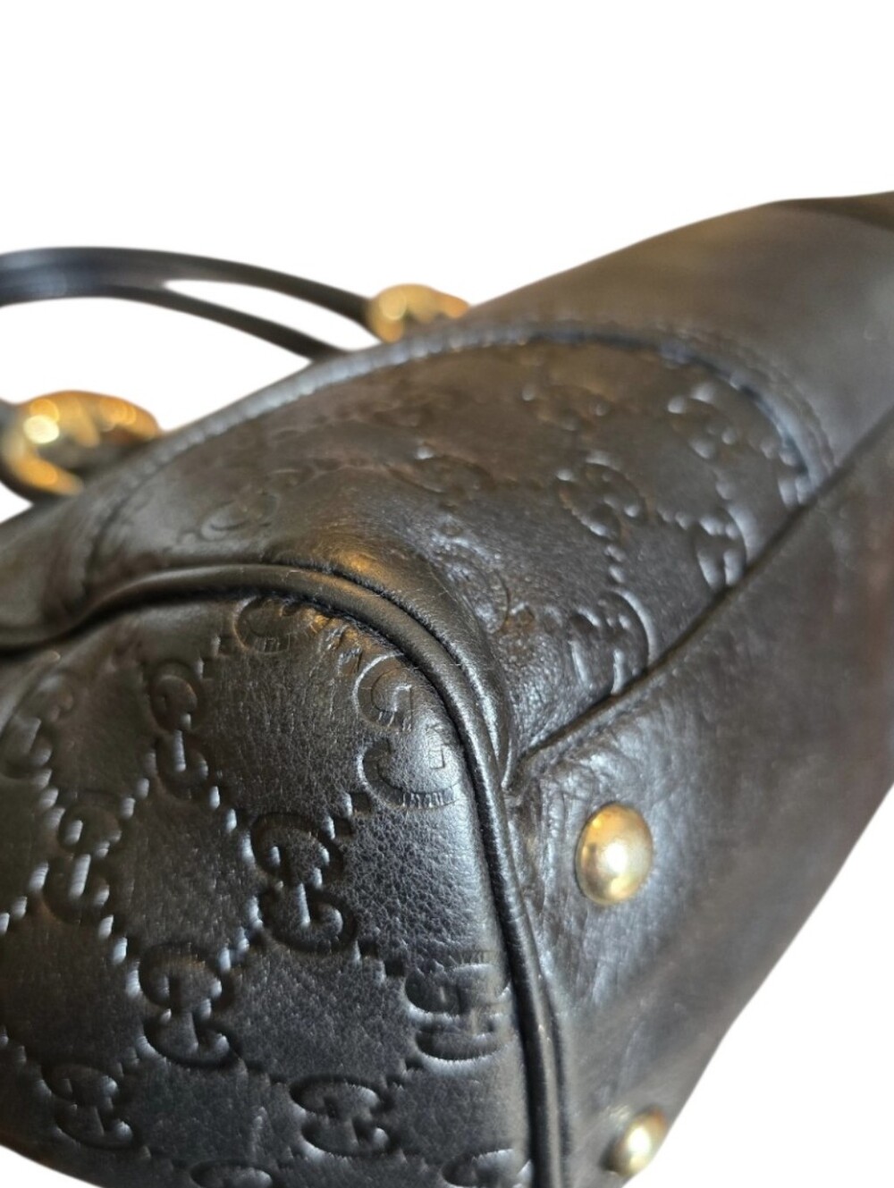 Gucci Vintage Guccissima Embossed Signoria Med Tote w/ Guccissima Dustbag & COA - Picture 8 of 16